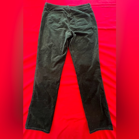 Lands End Green Velvet Pants, size 14 - Picture 5 of 6